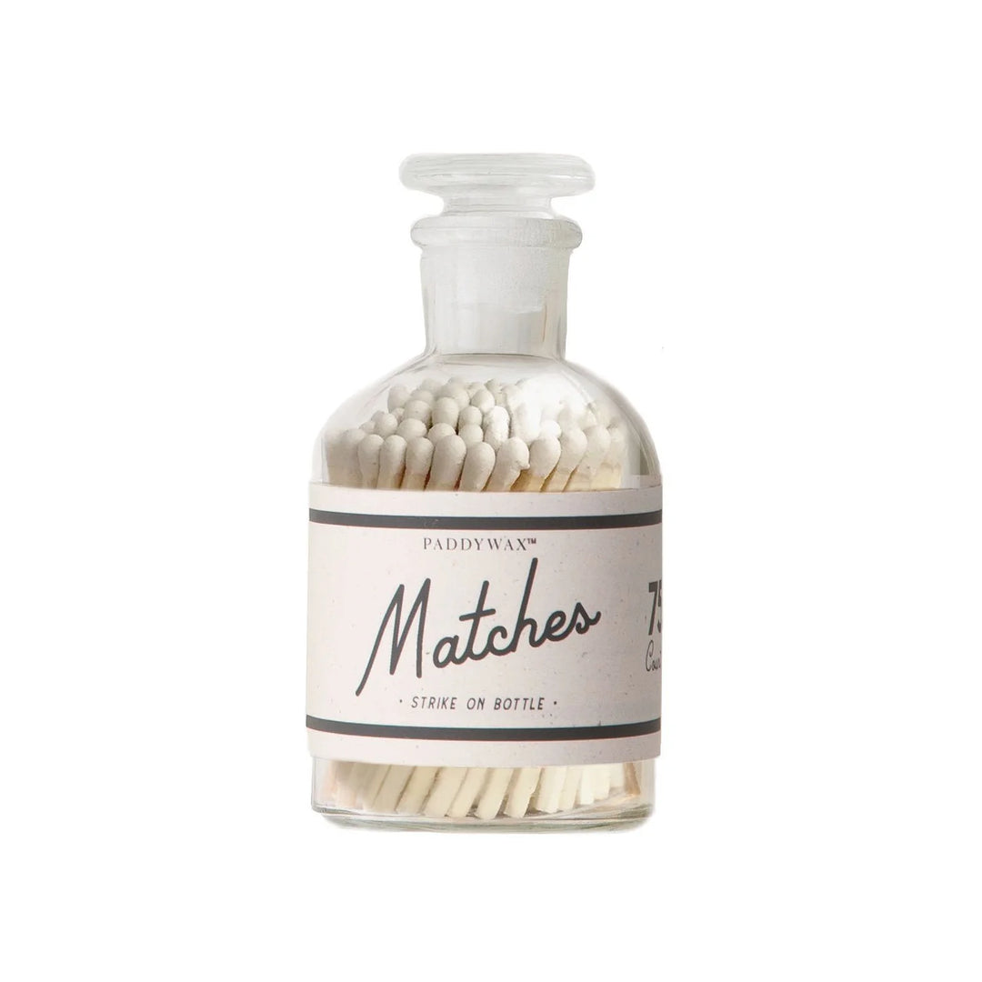 Paddywax White Matches Glass Container