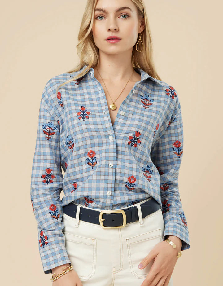 Spartina Aida Serpentine Button Down Top