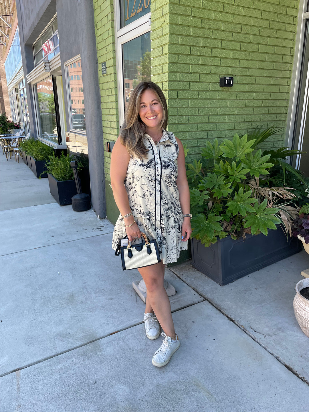 TCEC Sleeveless Toile Mini Dress