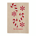 Mud Pie Candy Cane Xmas Bead Towel