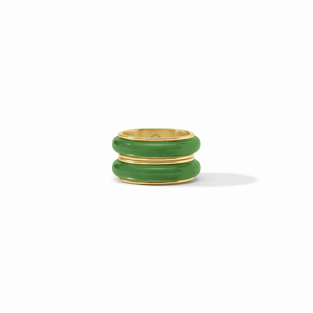 Julie Vos Carnaby Duet Ring Palmetto Green