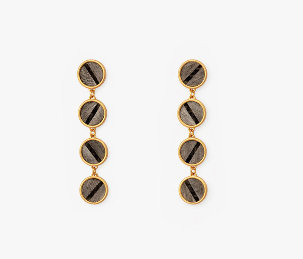 Brackish Harper Round Bezel Drop Earring