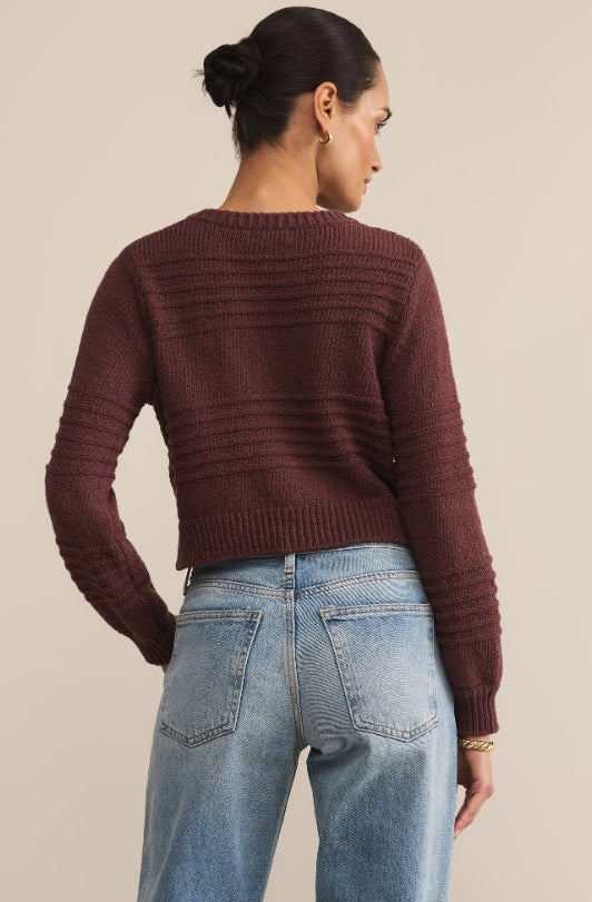 Between The Lines Cardigan - Sandalwood