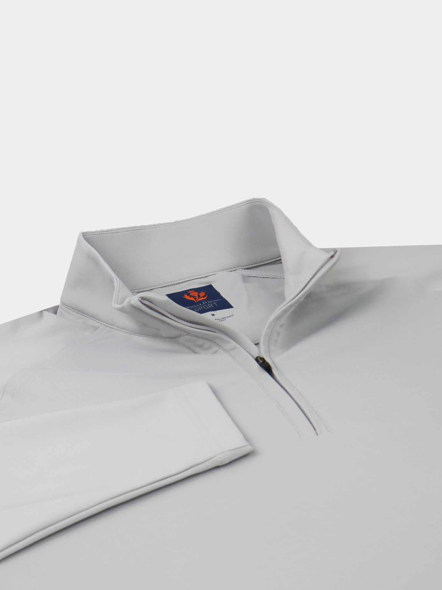 ALEX SOLID 1/4 ZIP PULLOVER - GRANITE