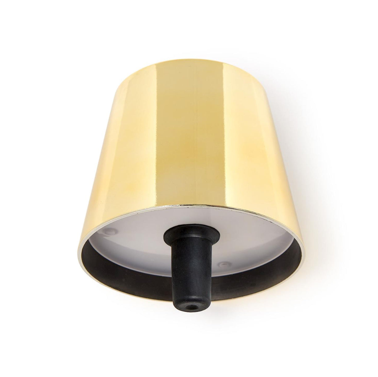 Twos Company Portable Gold Lampshade Bottle Lamp