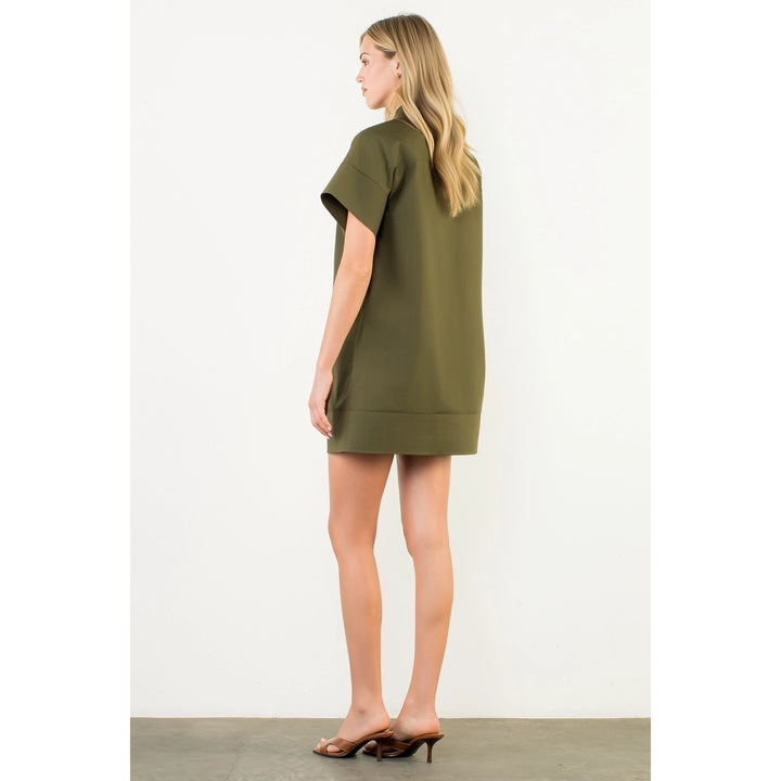 THML Short Sleeve Button Dress