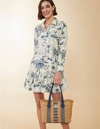 Spartina Ivonne Dress Clara Seascape Cream