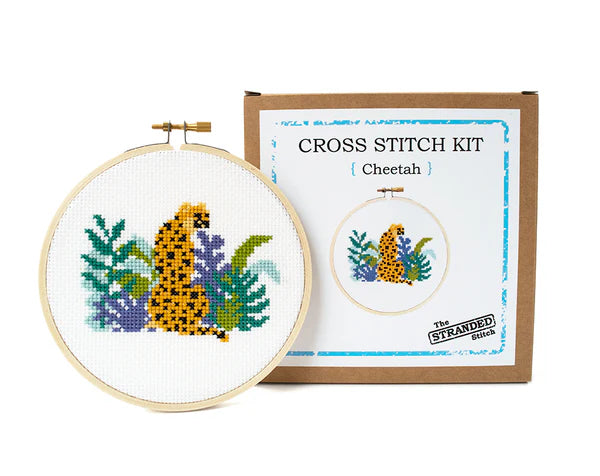 The Stranded Stitch Cheetah Cross Stitch Kit