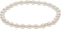 Enewton Pearl Grateful Pattern 4MM Bead Bracelet 6MM Gold