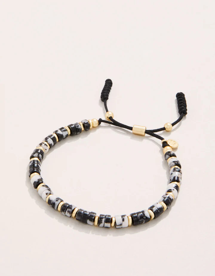 Spartina Stone Slide Bracelet Marbled Black