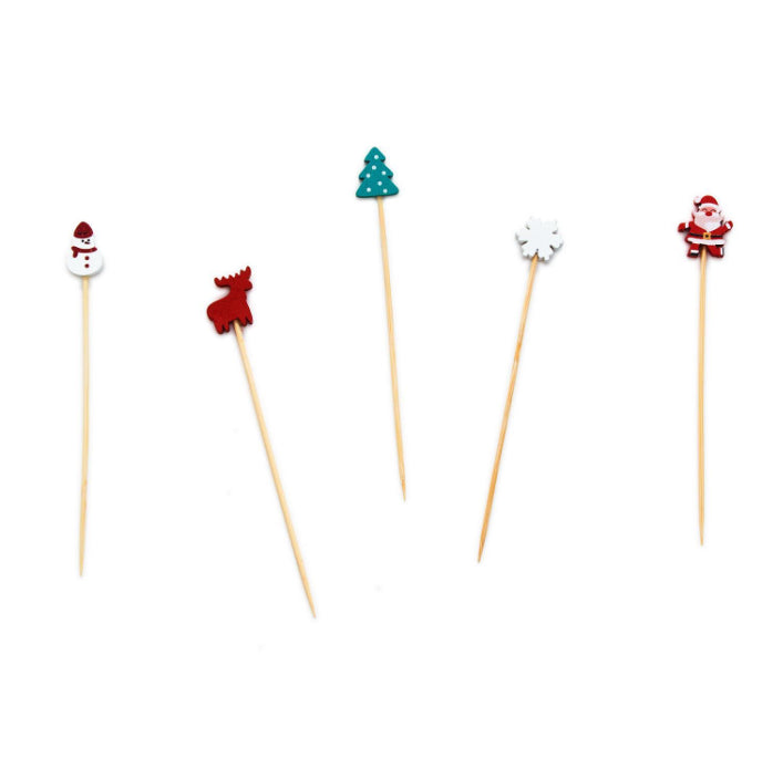 Twos Company Christmas Cocktail Picks Gift Box