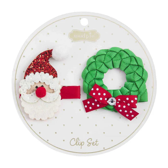 Mudpie Christmas Hair Clips