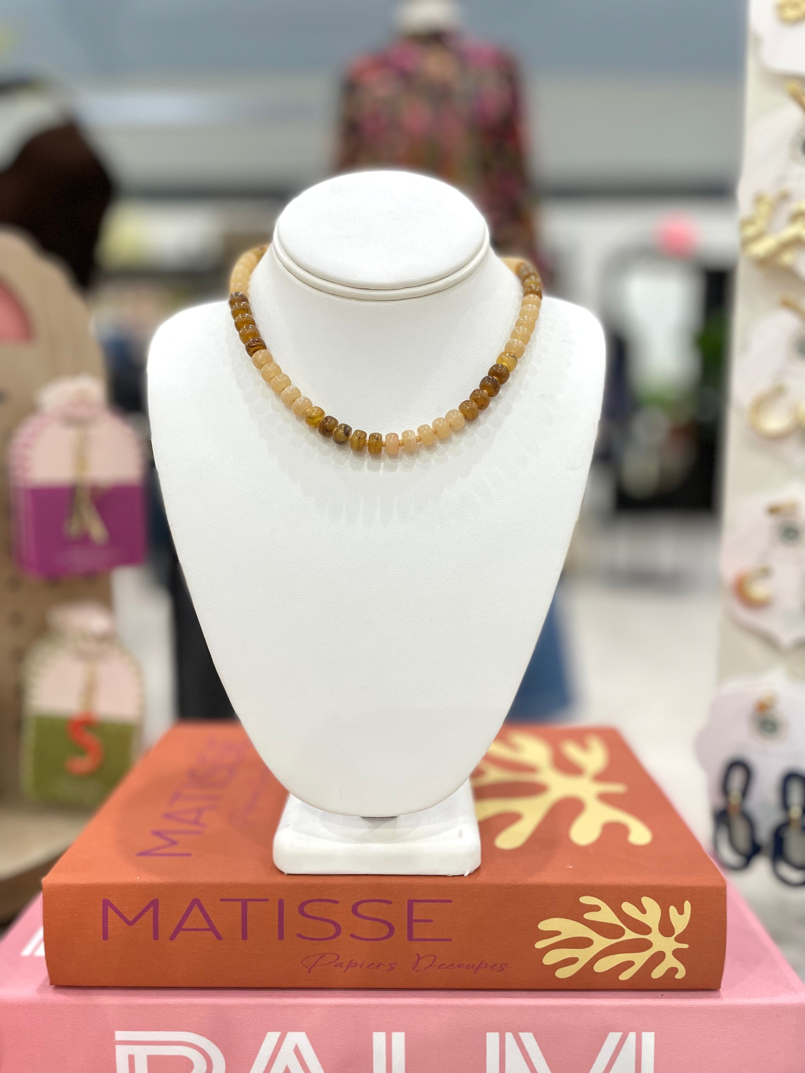 Brown Beaded Candy Necklace
