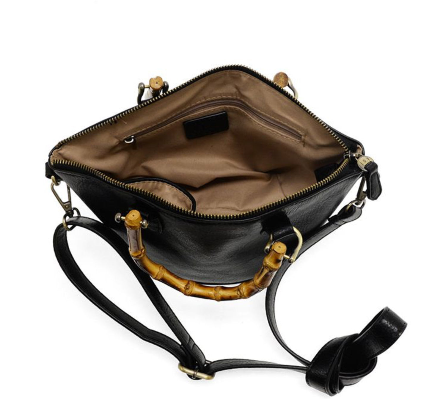 Susan Joy Millie Bamboo Handle Basket Crossbody