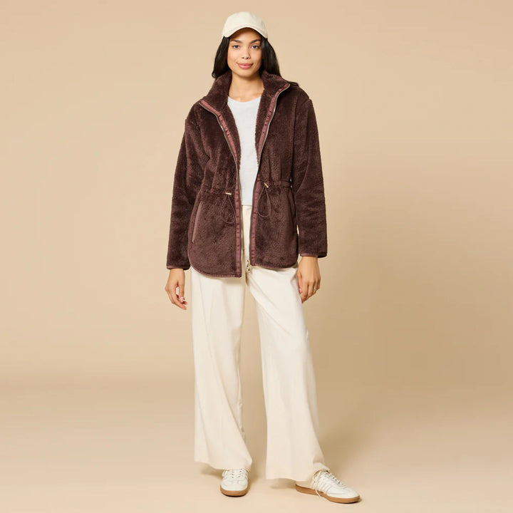 Softies DreamPlush Zip Tunic Espresso