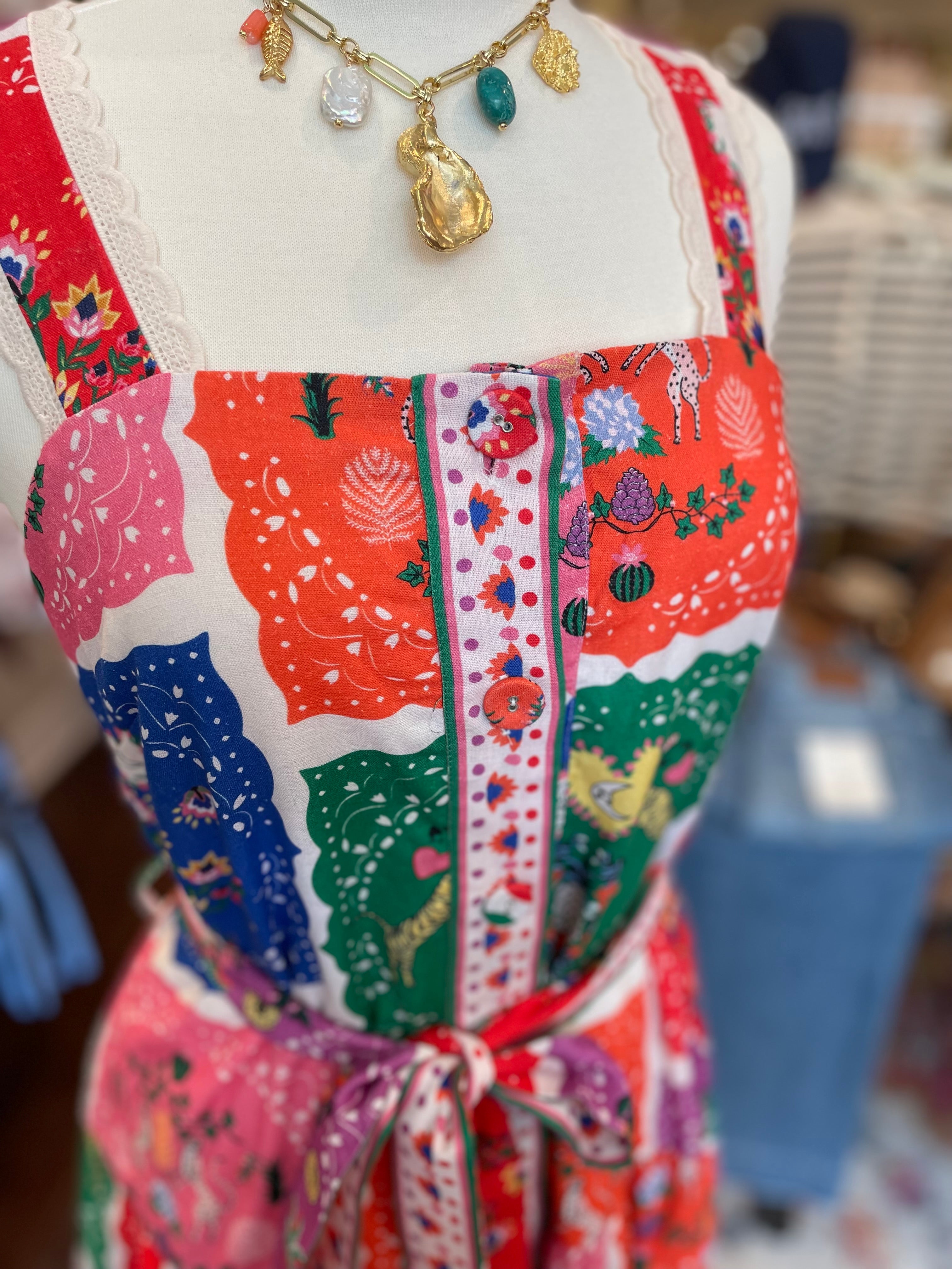 Emily Lovelock Summer Party Midi Button Down Dress