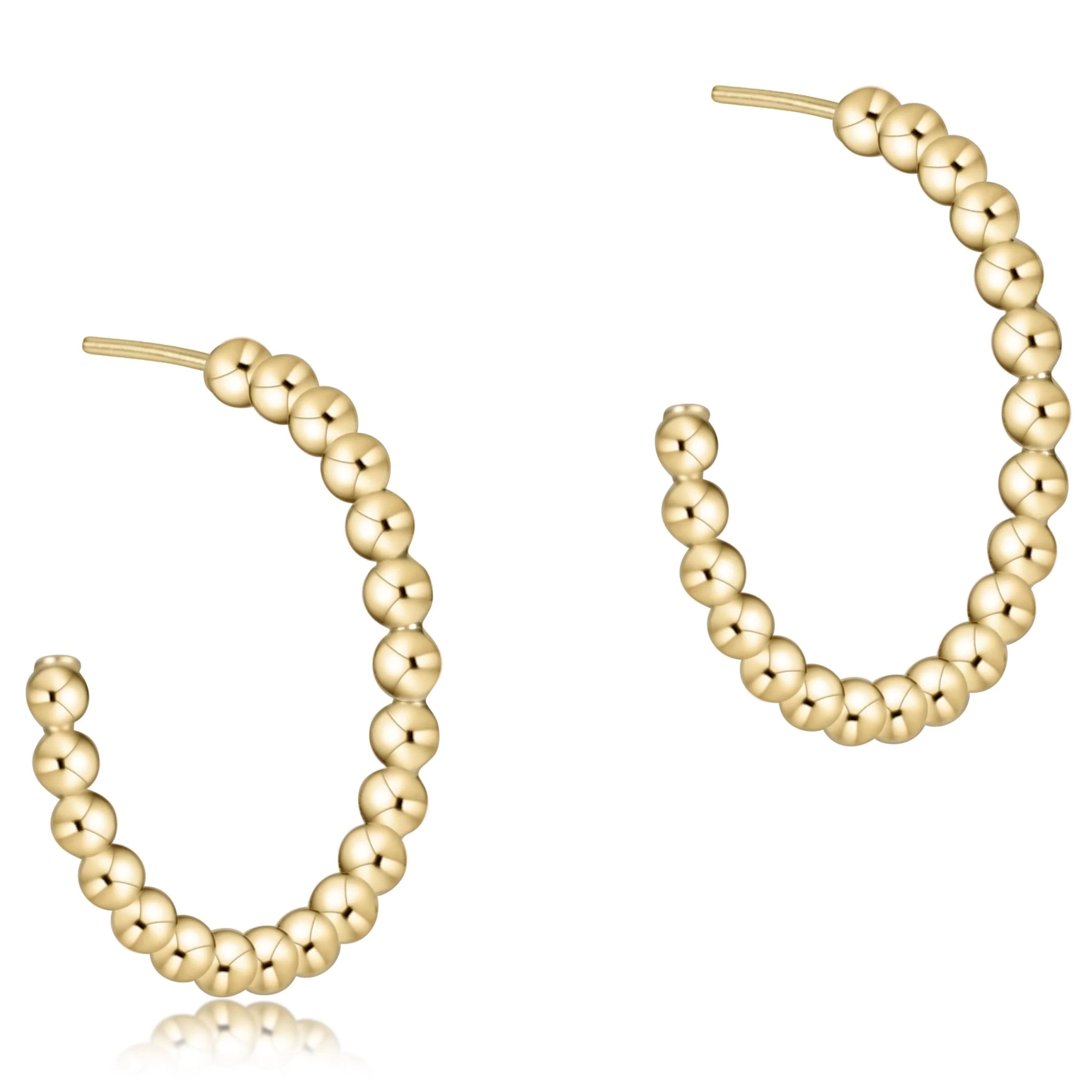 Enewton Beaded Classic 1.25” Post Hoop 4MM