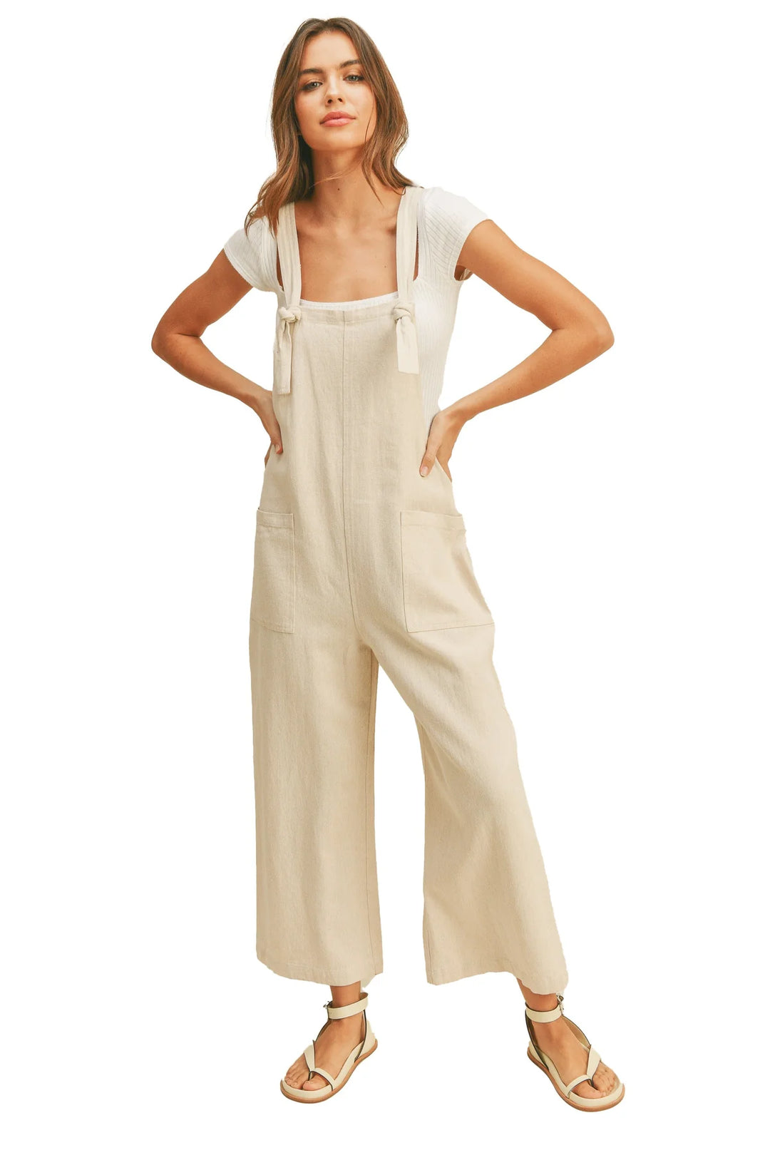 Miou Muse Tan Jumpsuit