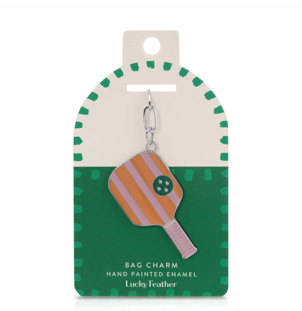 Lucky Feather Enamel Bag Charm/Key Chain