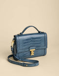 Spartina Siren Josie Indigo Croc Crossbody Bag