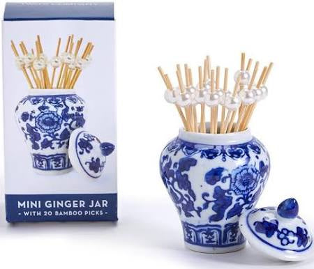 Twos Company Mini Ginger Jar With Picks