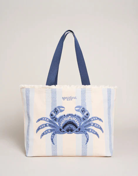 Spartina Beach Tote  Blue Crab