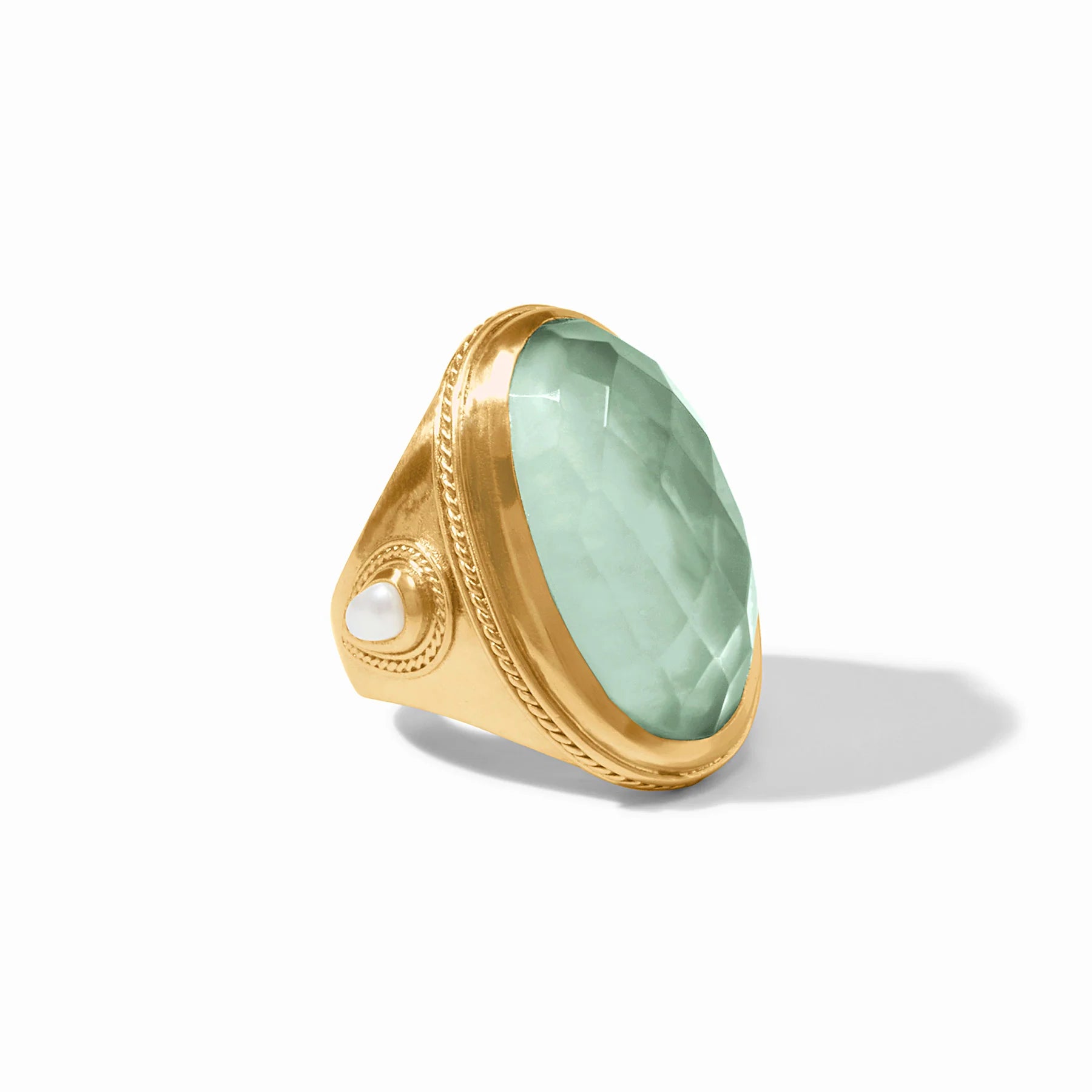 Julie Vos Cannes Statement Ring Aquamarine