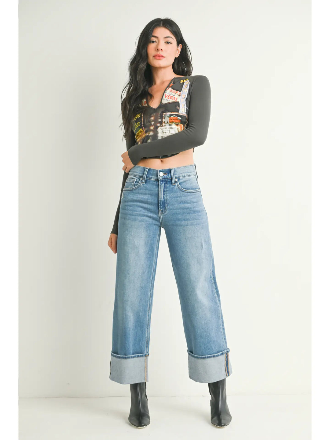 Light Wash Wide Leg Jeans