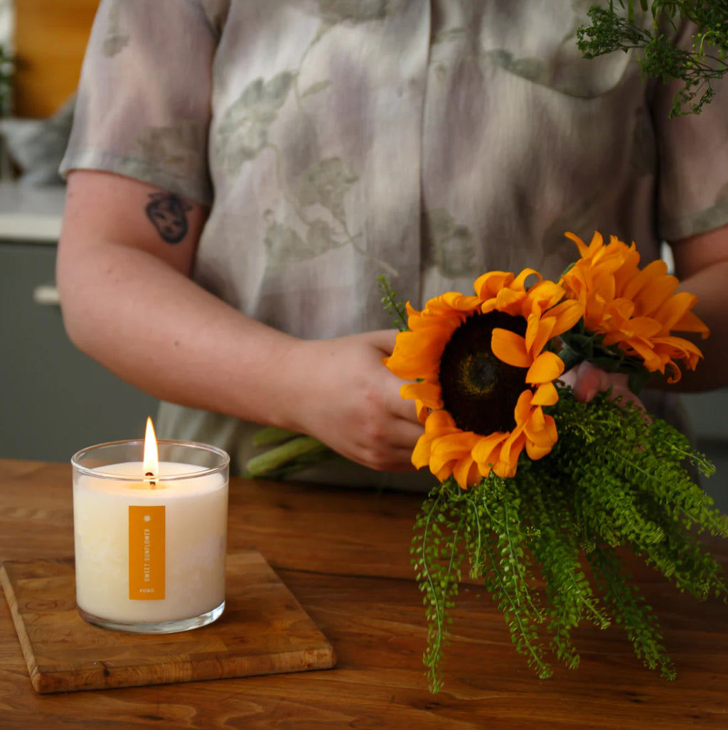 Kobo Plant The Box 9oz Candle Sweet Sunflower
