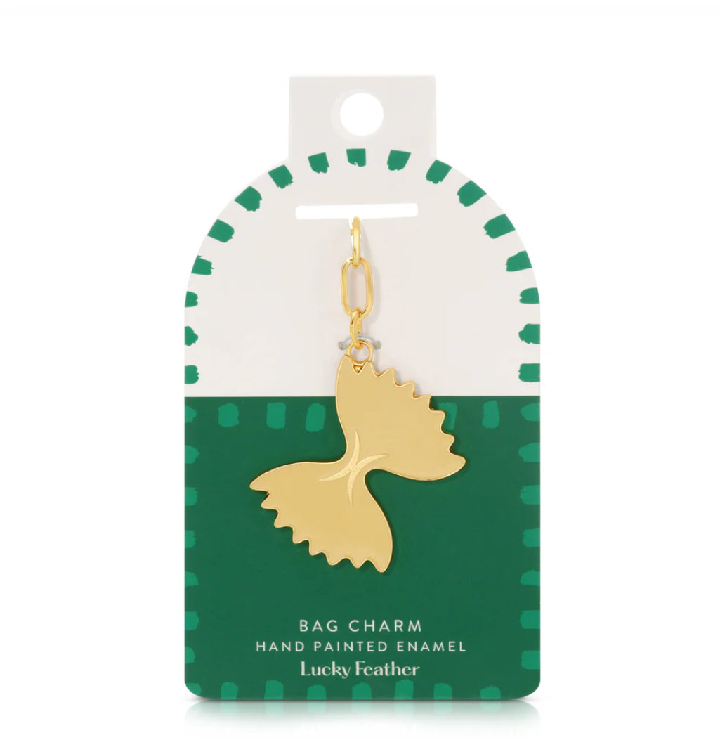 Lucky Feather Enamel Bag Charm/Key Chain