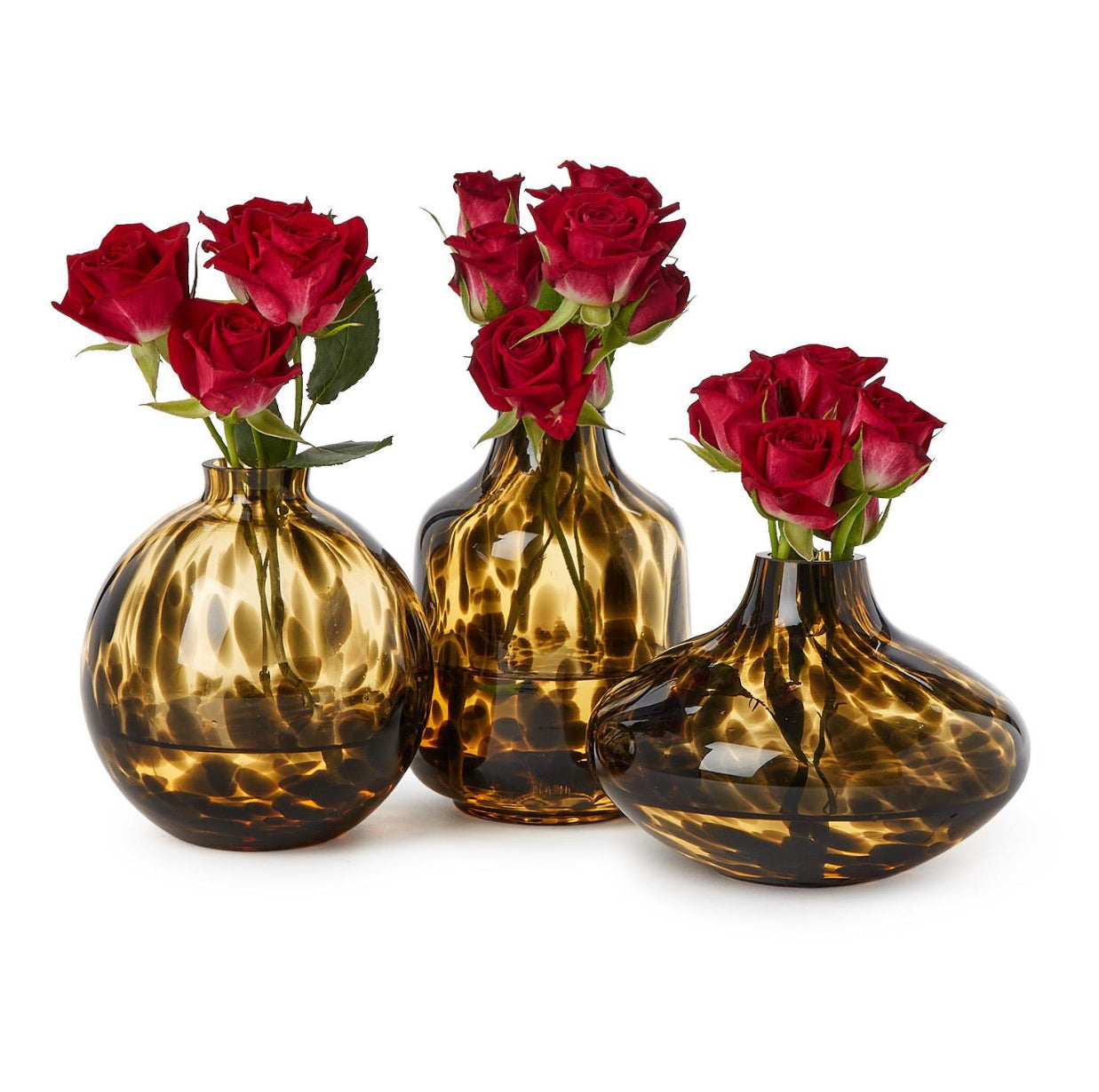 Tortoise Print Vases Set Of Three - Thumbnail 2