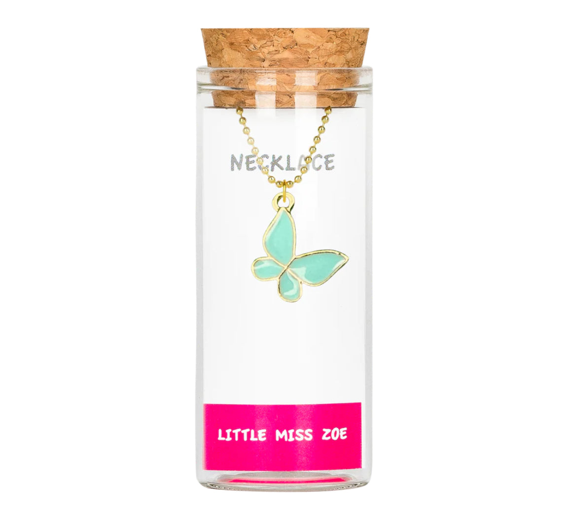 Little Miss Zoe Charm Necklace In Glass Bottle
