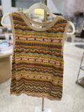 Butter Melon Taupe Multi Knit Sweater Tank