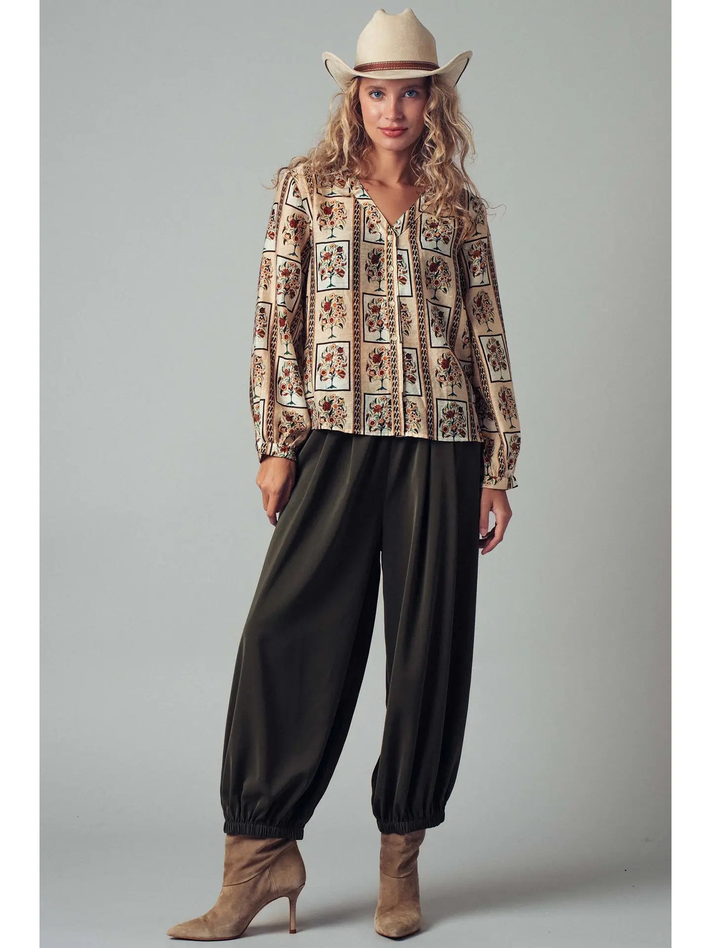 Bohemian Floral Frame Blouse