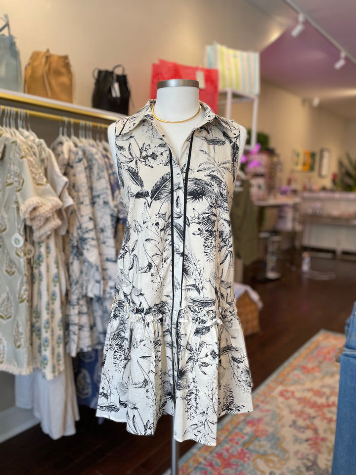 TCEC Sleeveless Toile Mini Dress