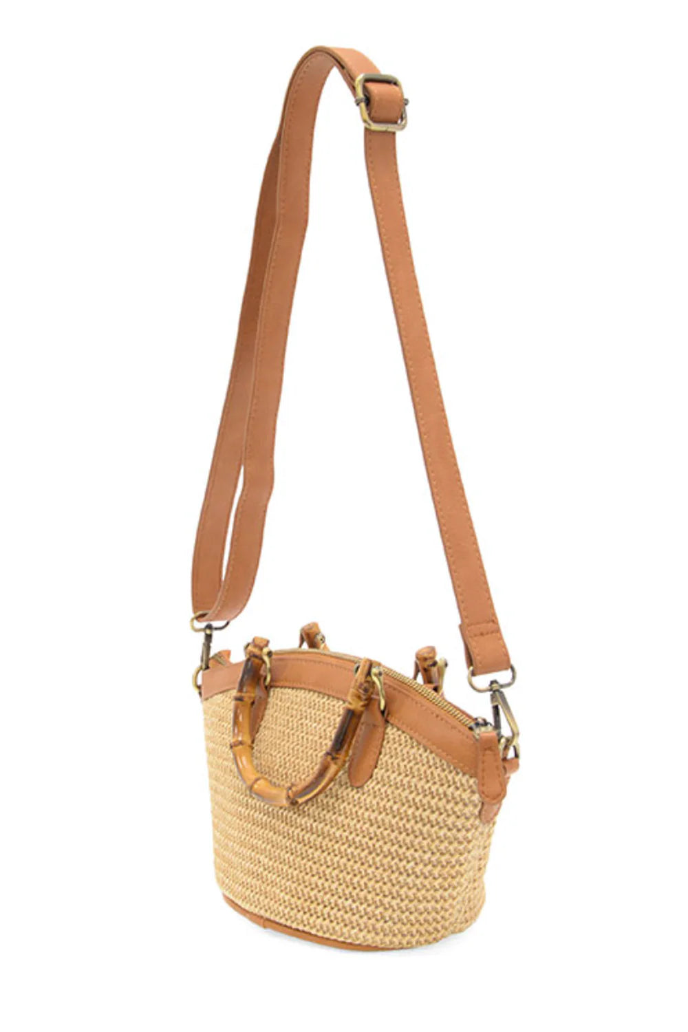 Susan Joy Millie Bamboo Handle Basket Crossbody