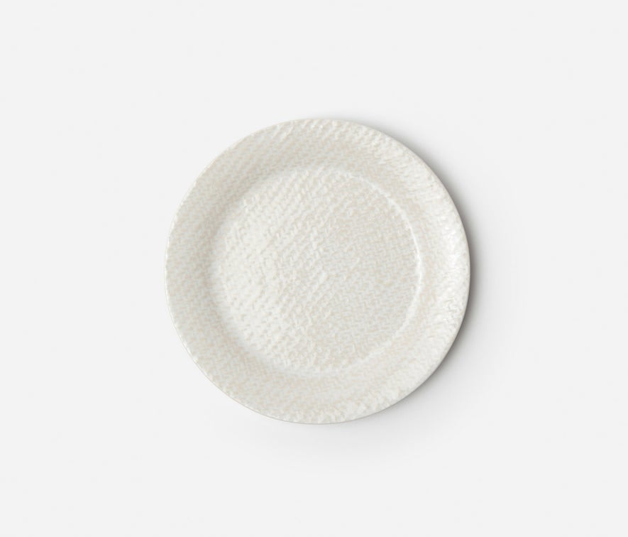 Blue Pheasant Vivienne Cream Patine Raffia Salad/Dessert Plate