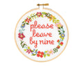 The Stranded Stitch Please Leave By Nine Cross Stitch Kit