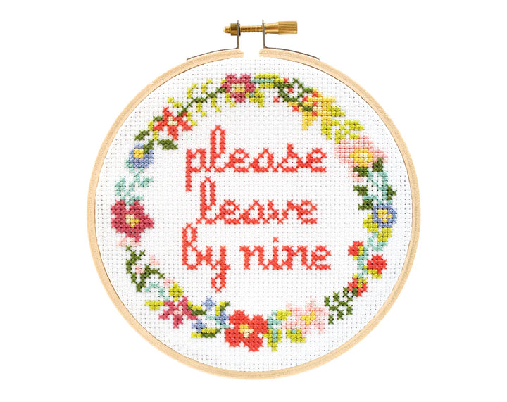 The Stranded Stitch Please Leave By Nine Cross Stitch Kit