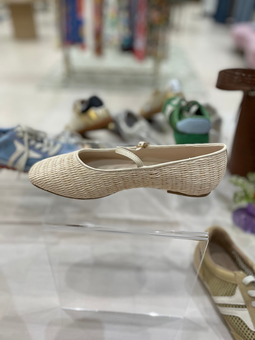 Billini Vincentian Cream Raffia Flat