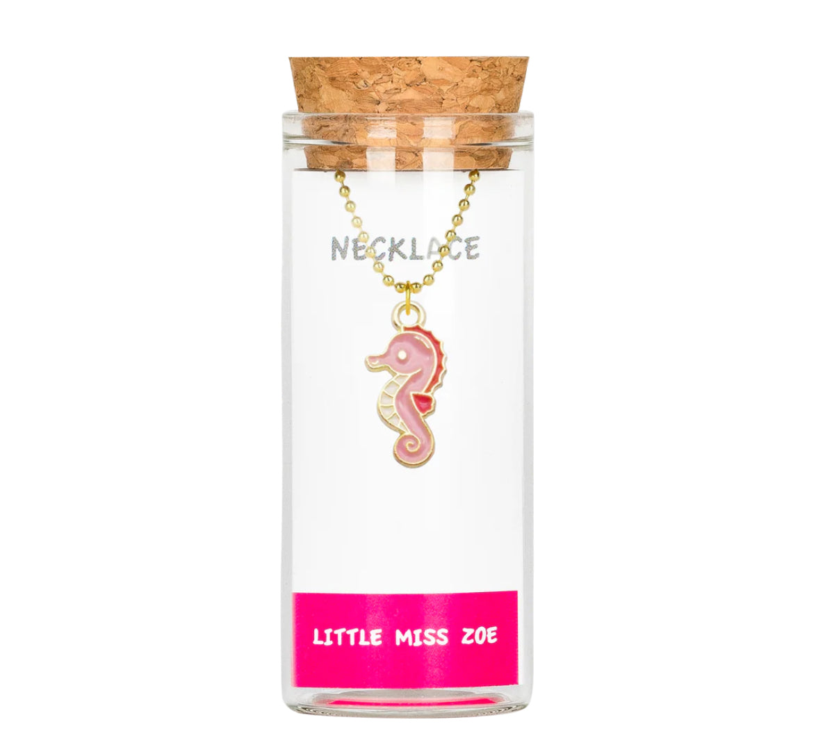 Little Miss Zoe Charm Necklace In Glass Bottle