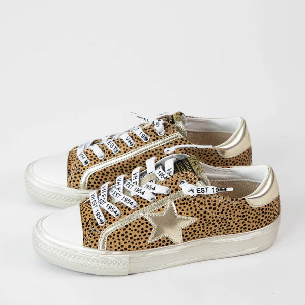 Vintage Havana Leopard And Gold Low Top Sneaker