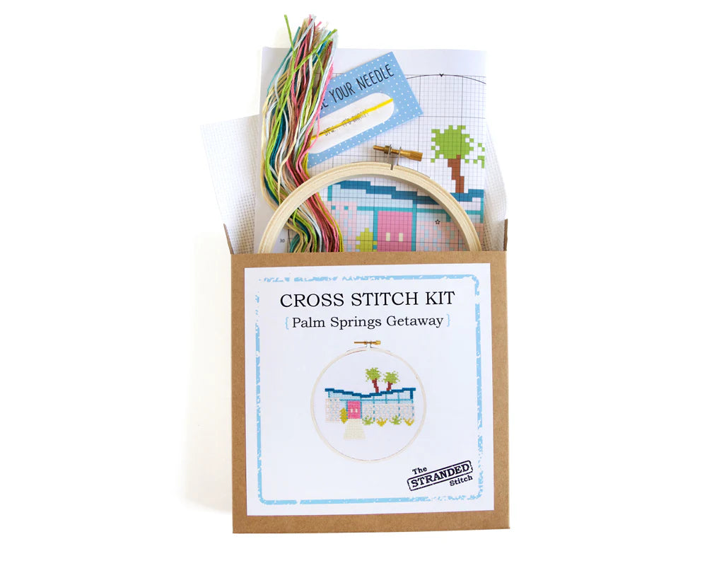 The Stranded Stitch Palm Springs Getaway Cross Stitch Kit