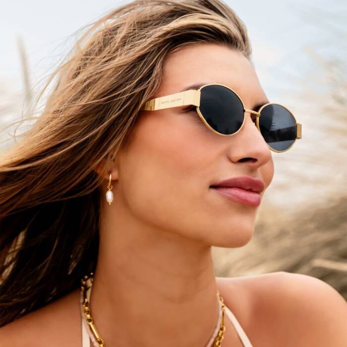 Katie Loxton Siena Matte Gold Sunglasses