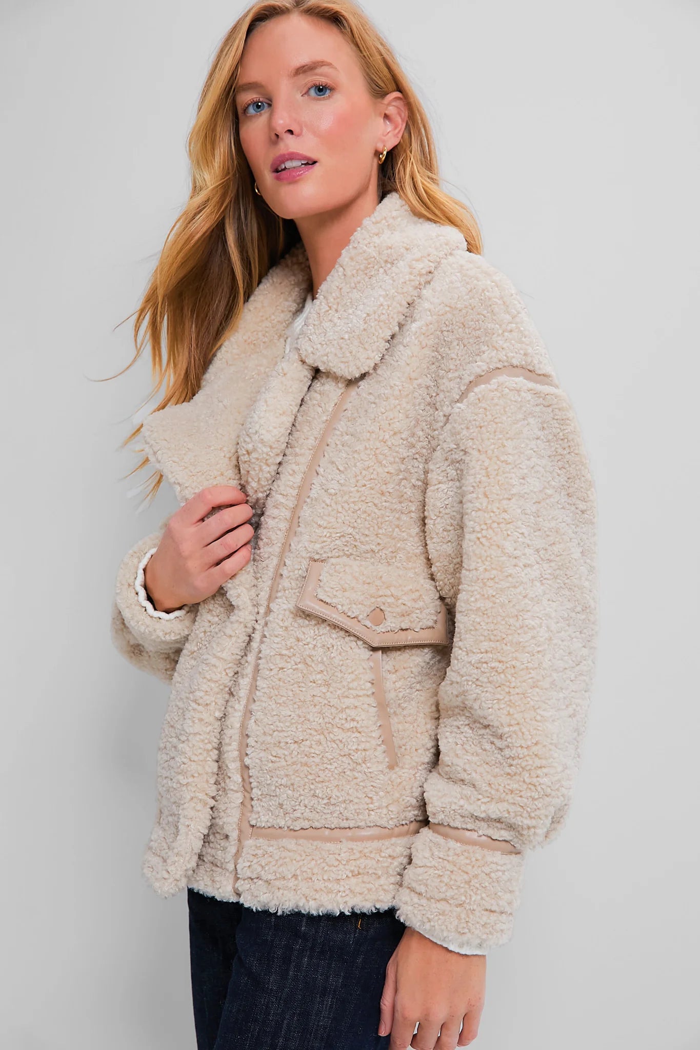 Z Supply Ari Sherpa Jacket Fossil