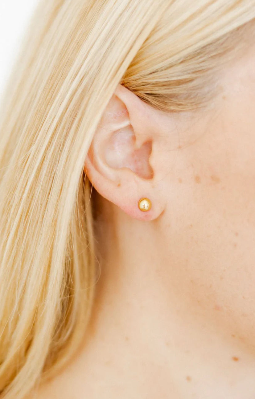 Linny & Co Screwback Stud Earring Vera Round 6MM