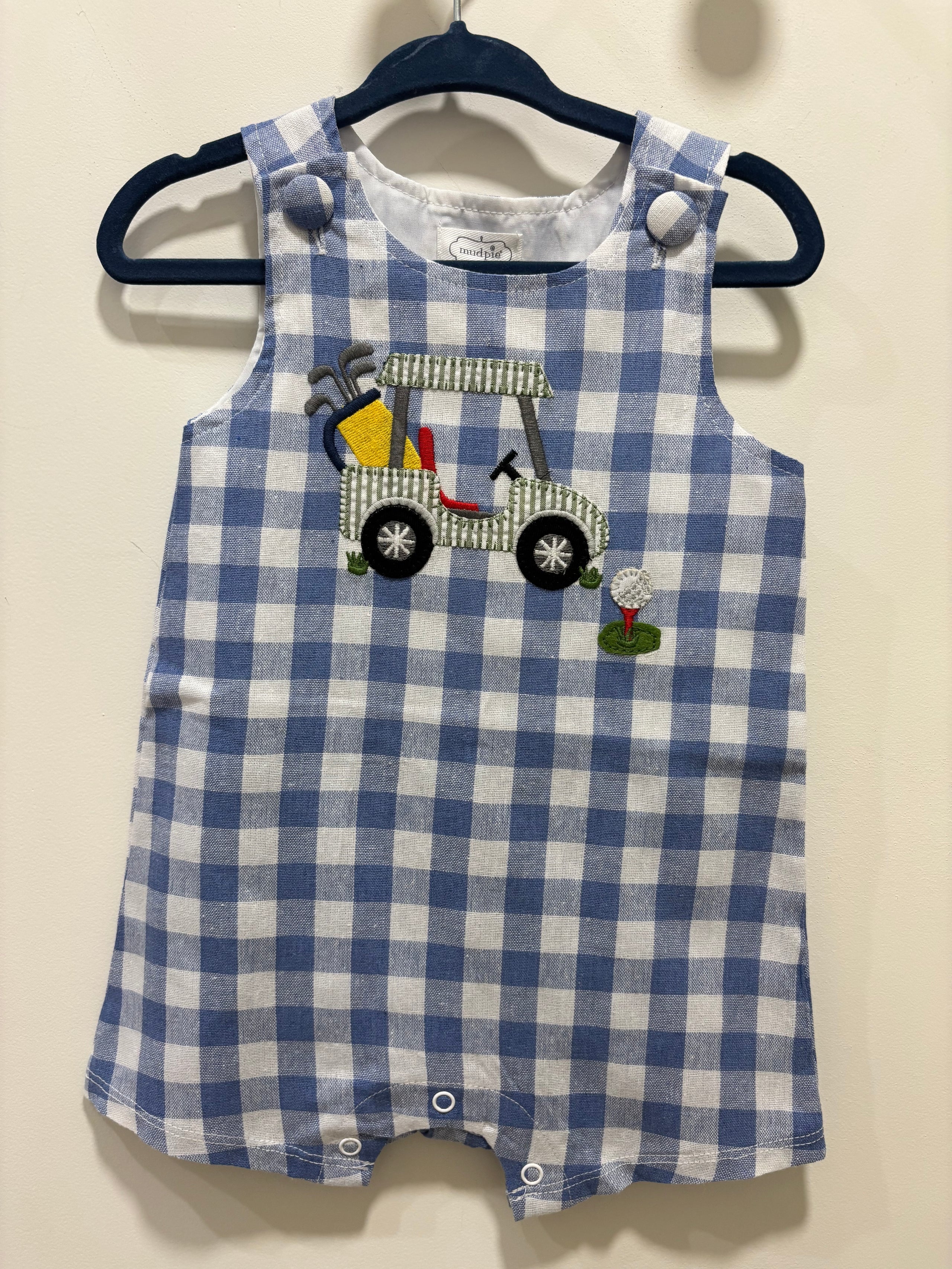 Mudpie Gingham Golf One Piece Outfit