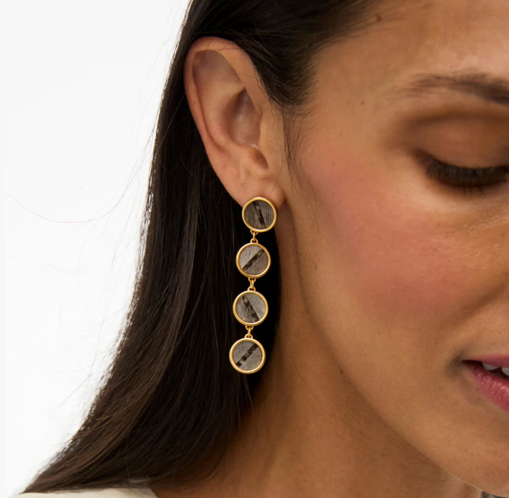 Brackish Harper Round Bezel Drop Earring