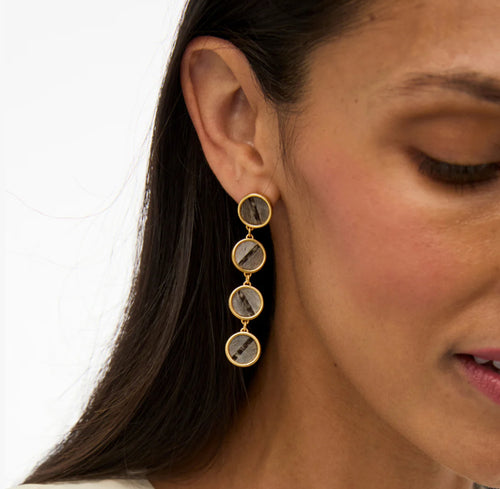 Brackish Harper Round Bezel Drop Earring
