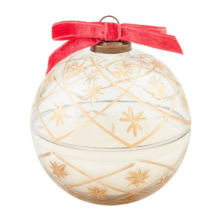 Mudpie Smoked Cedar Glass Ornament Candle